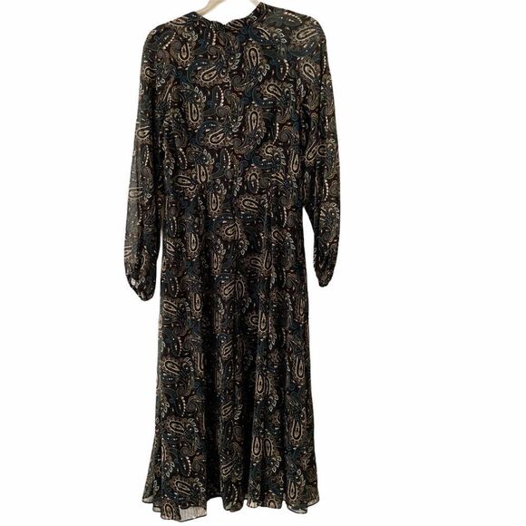 NWT Tommy Hilfiger Balloon-Sleeve Paisley -Print - Picture 2 of 10